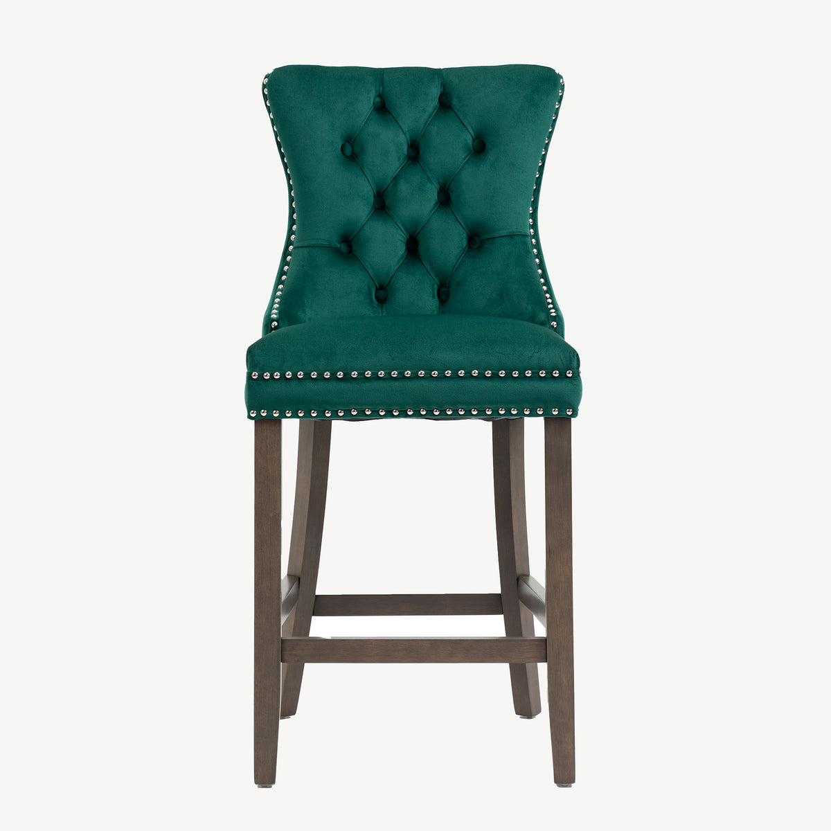 Green discount velvet barstool