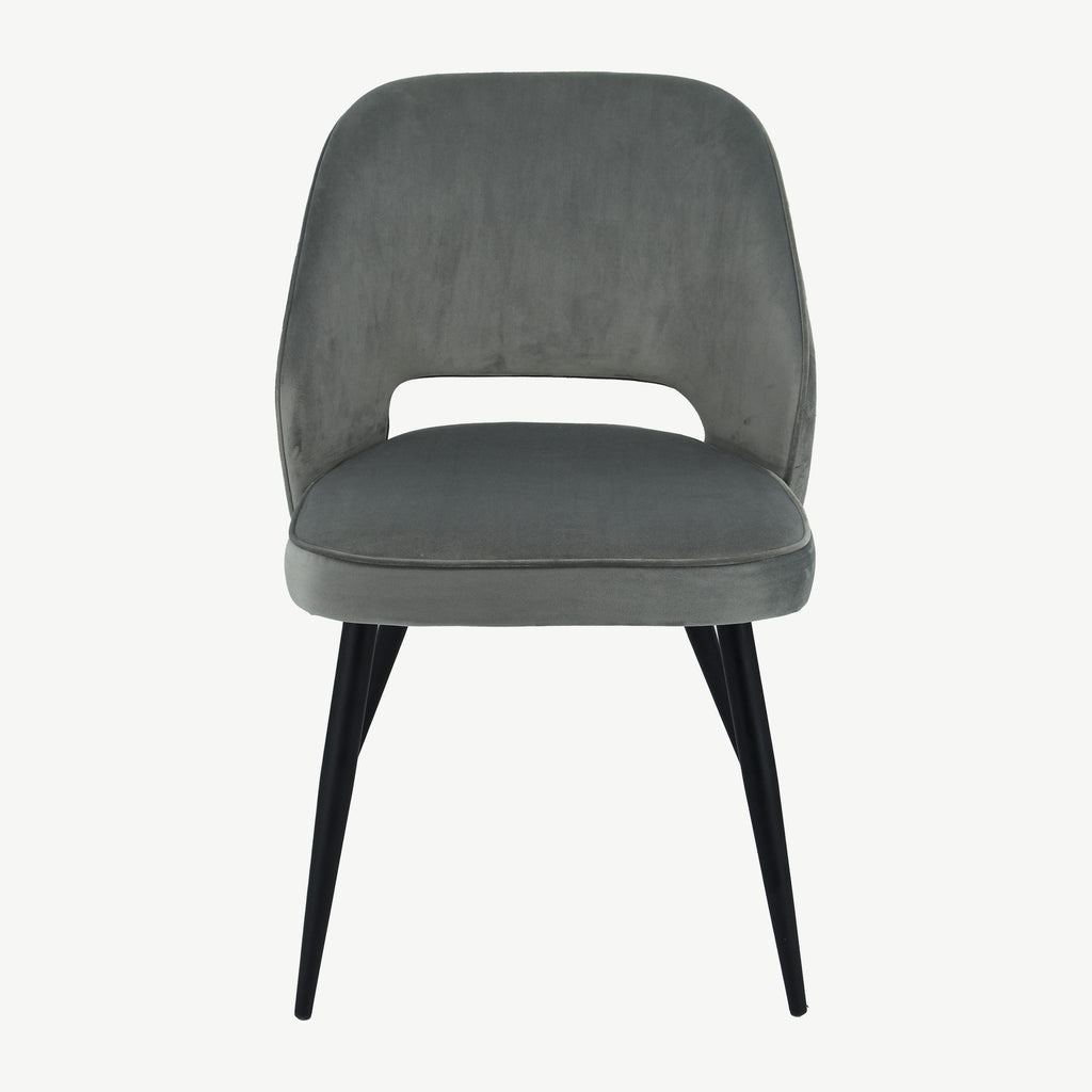 Sutton Dining Chairs Grey Velvet