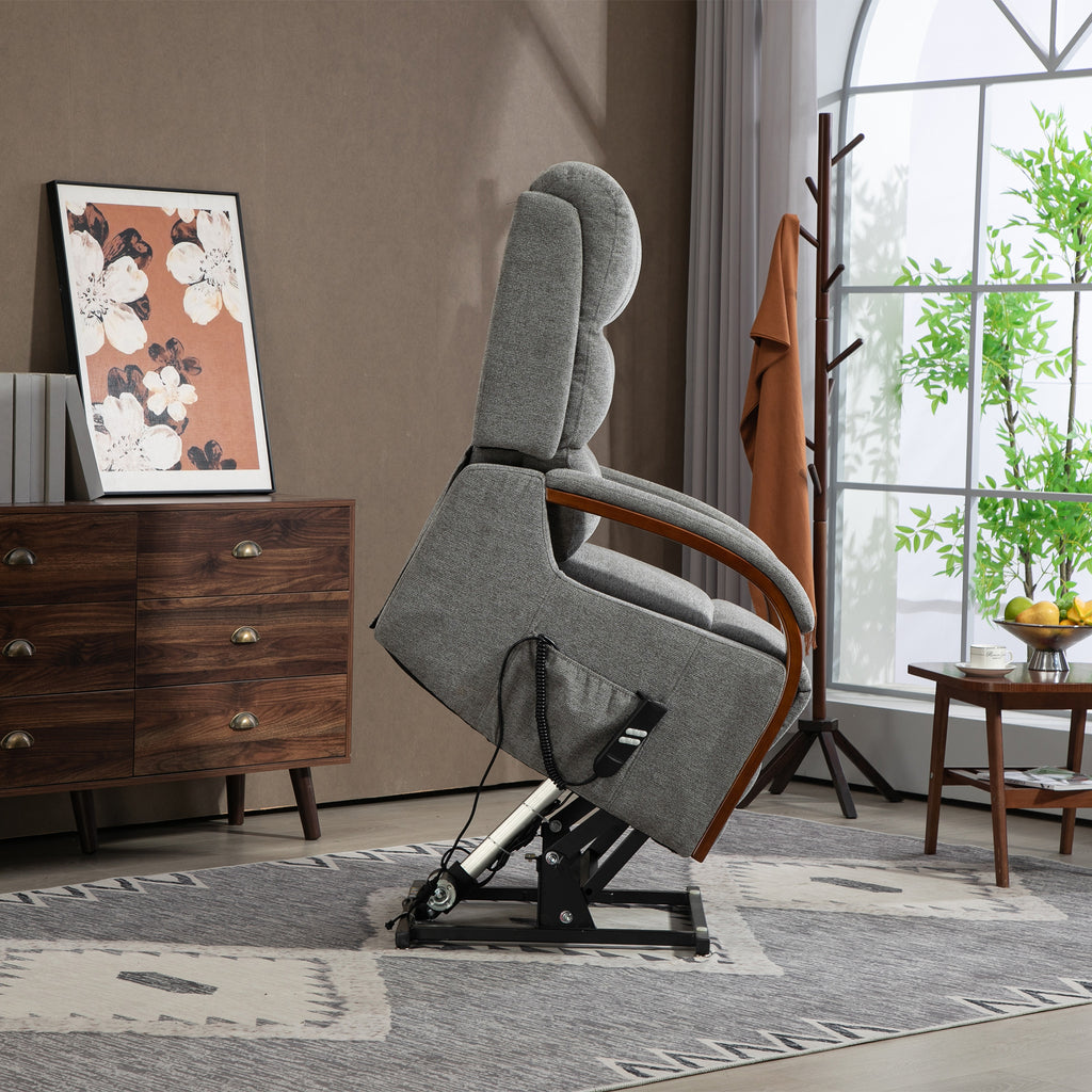 Eastborne Lift Tilt Chair Grey Fabric