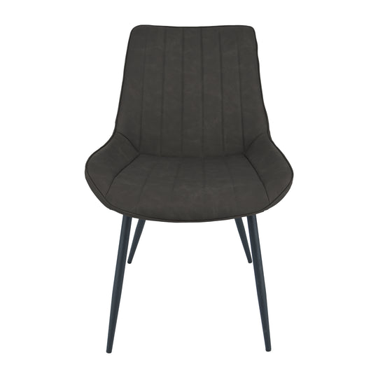 Anglia Dining Chairs Charcoal PU