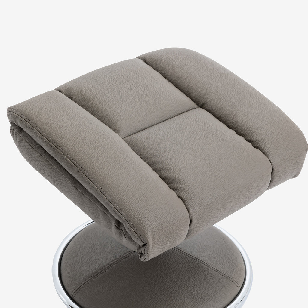 Brentwood Swivel Recliner Grey Plush