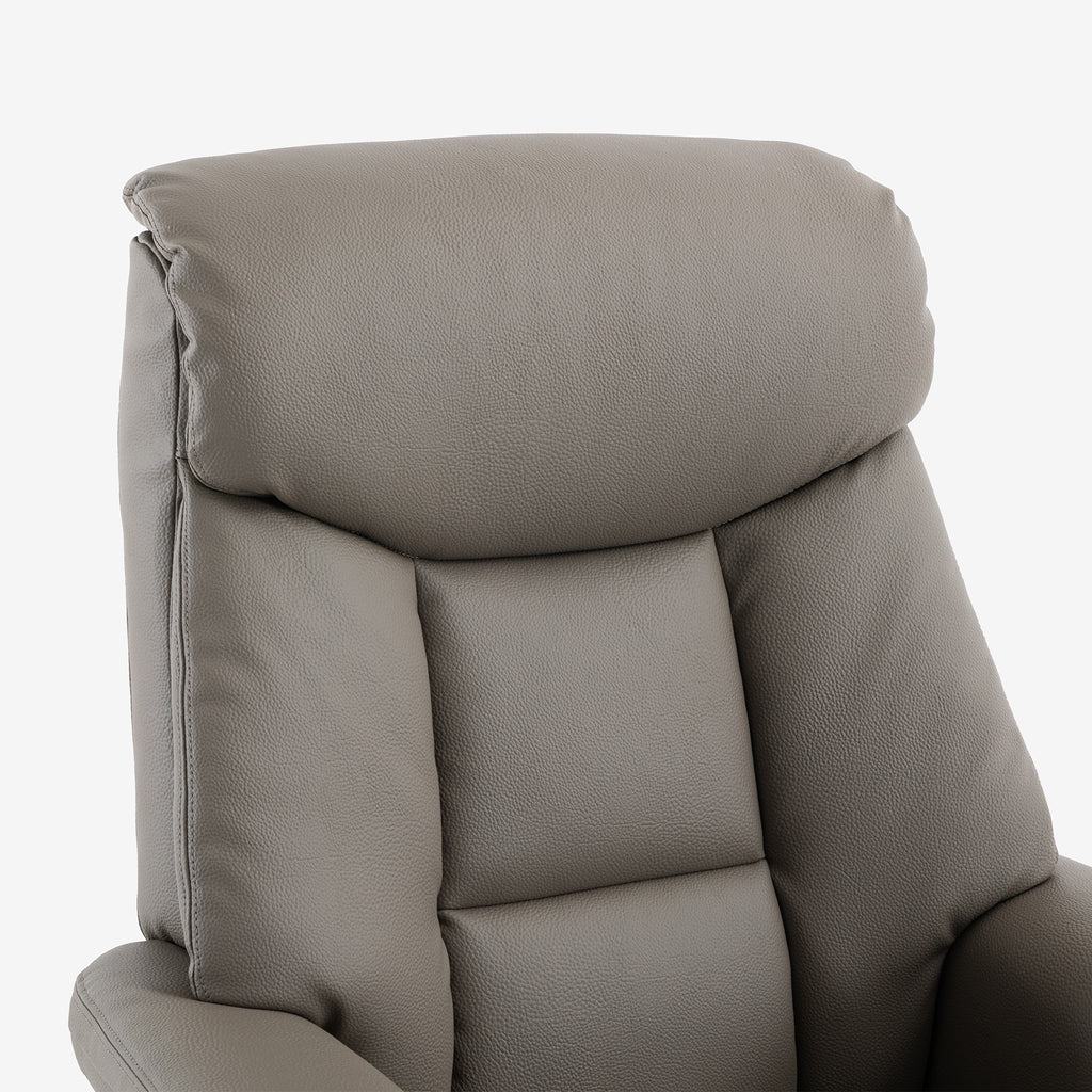 Brentwood Swivel Recliner Grey Plush