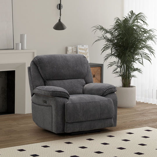 Seymour 1 Seater Sofa Charcoal Fabric