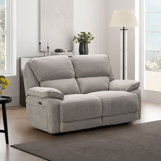 Seymour 2 Seater Sofa Silver Fabric