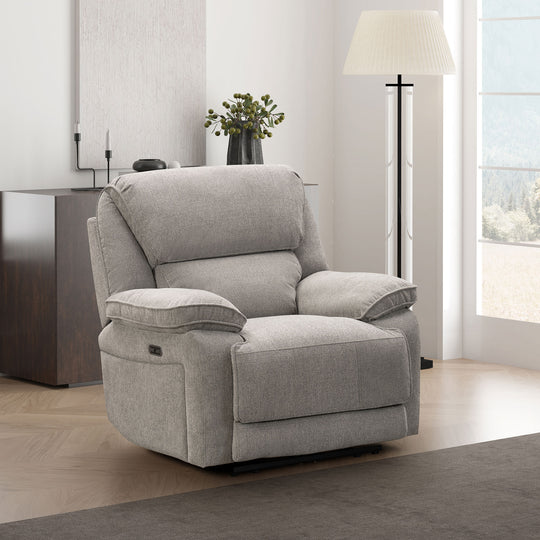 Seymour 1 Seater Sofa Silver Fabric