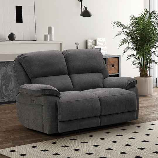 Seymour 2 Seater Sofa Charcoal Fabric