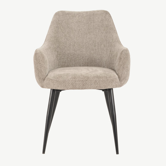 Fabio Dining Chairs Grey Fabric