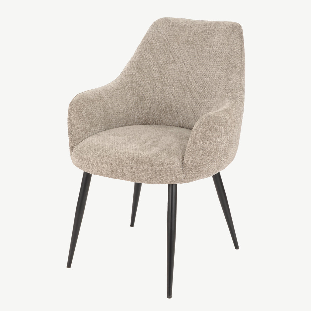 Fabio Dining Chairs Grey Fabric