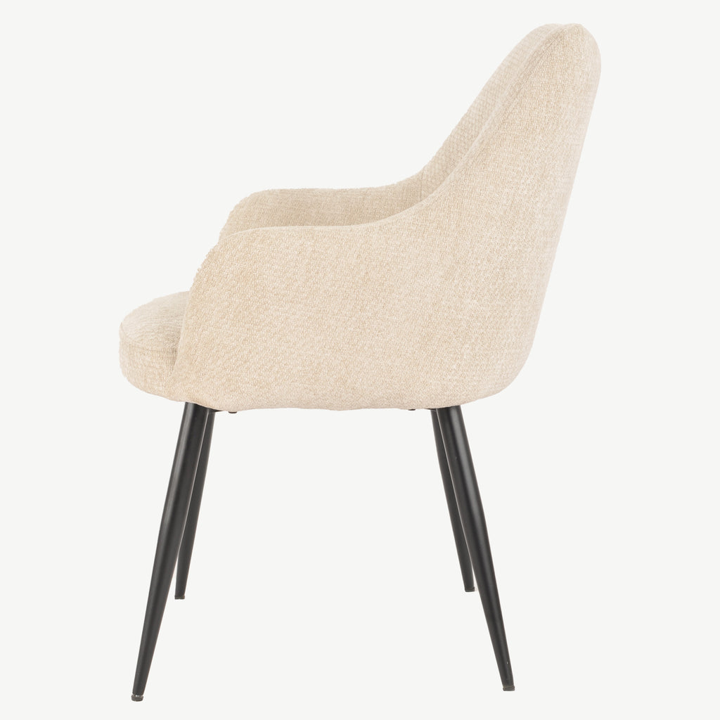 Fabio Dining Chairs Beige Fabric