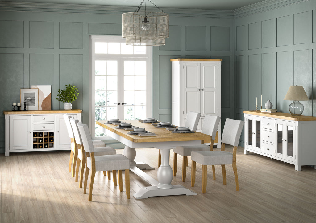 Mayfair Round Wine Table - Oak/White