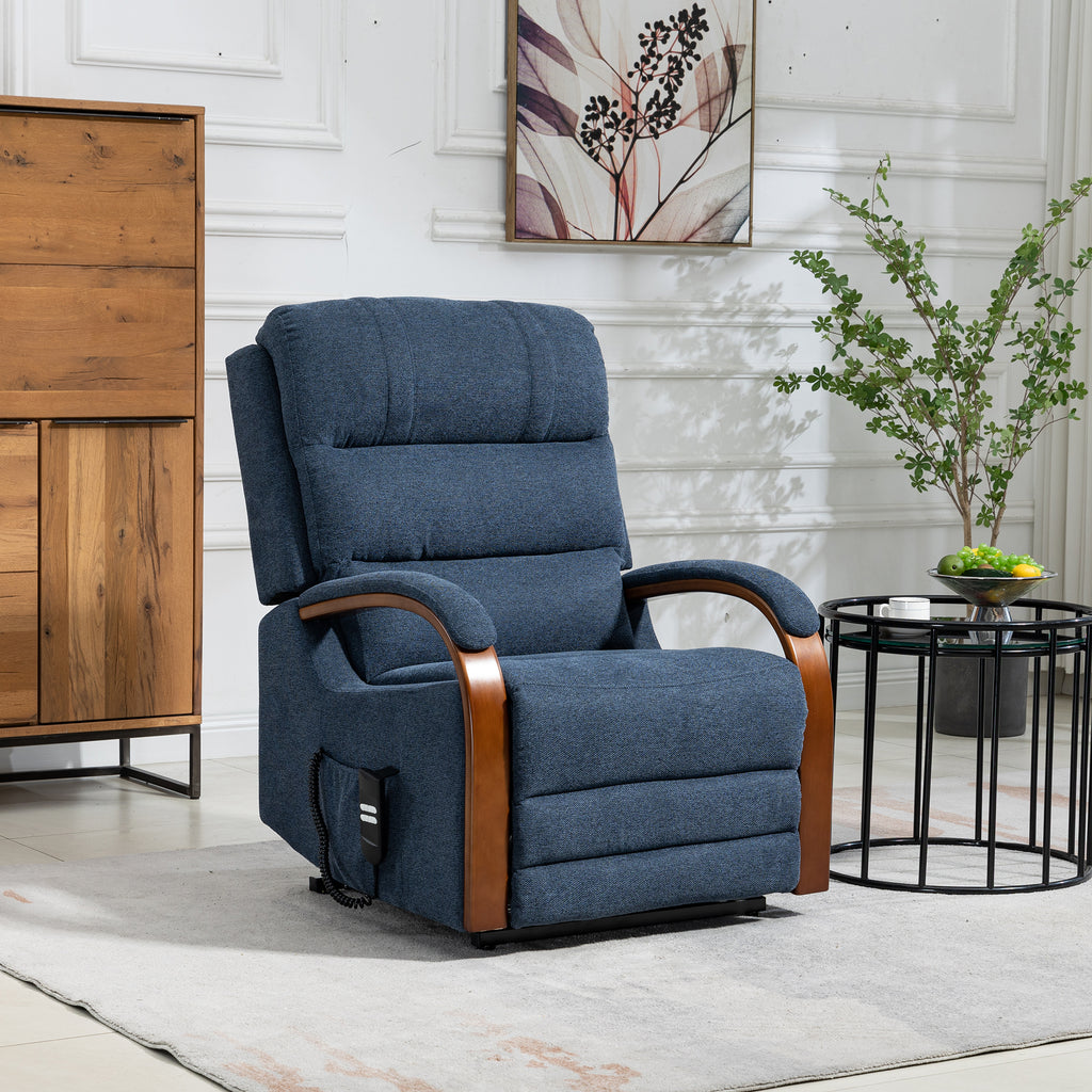 Eastborne Lift Tilt Chair Blue Fabric