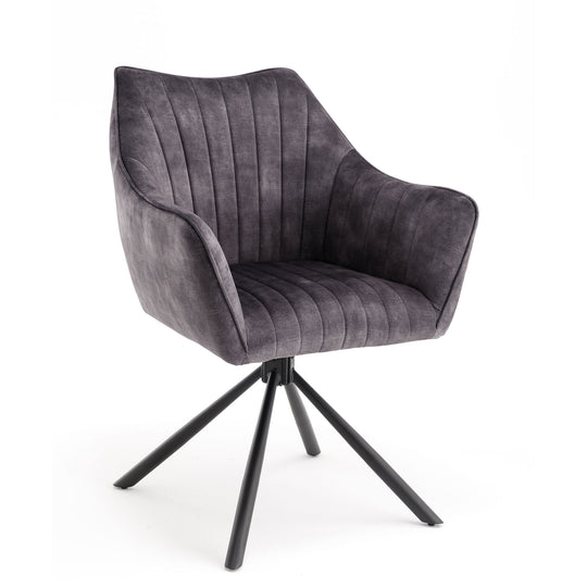 Elmer Dining Chair Anthracite Velvet