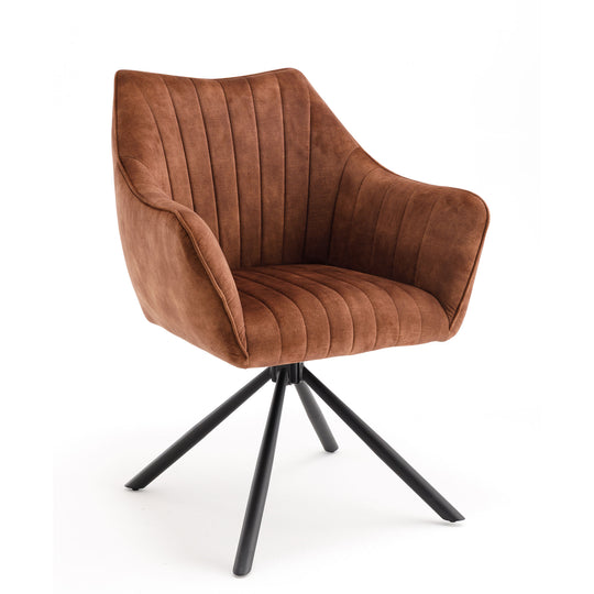 Elmer Dining Chair Tan Brown Velvet