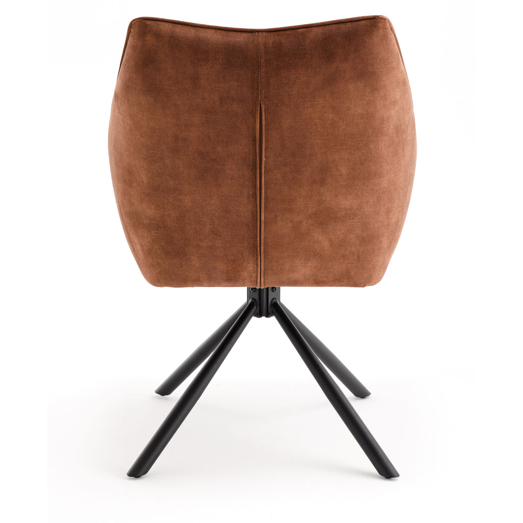 Elmer Dining Chair Tan Brown Velvet
