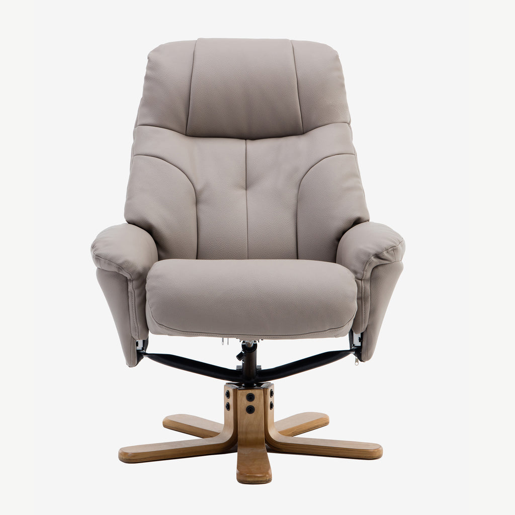 Enfield Swivel Recliner Pebble Plush