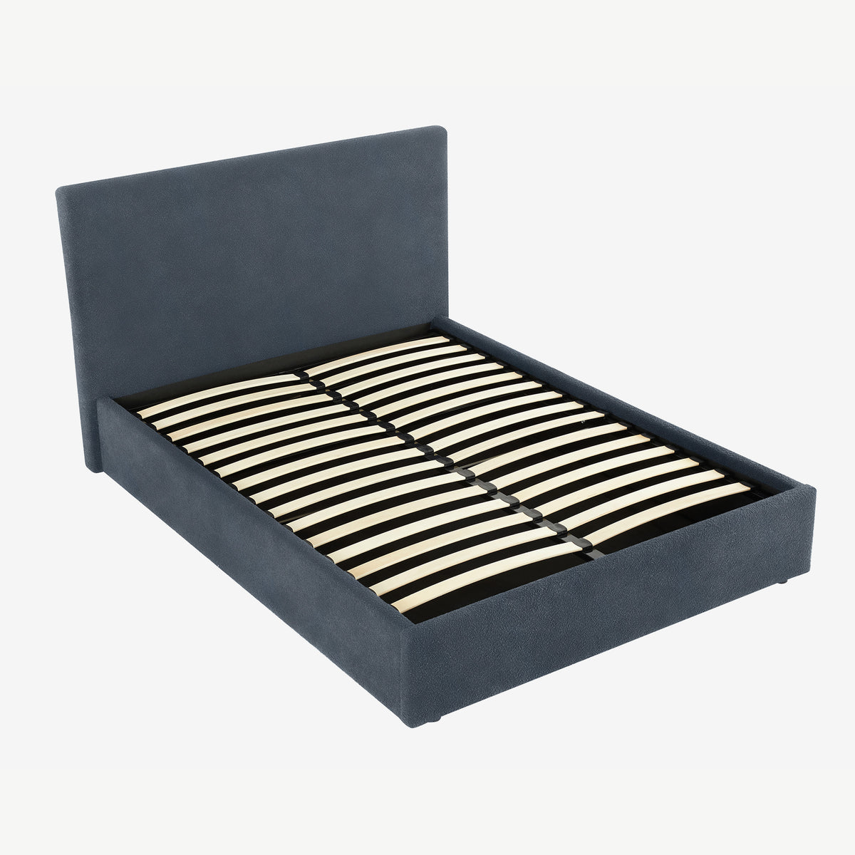 3' Ezra Ottoman Upholstered Bed Frame Navy | Moffett & Sons