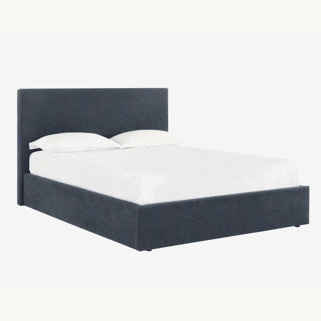 4' Ezra Ottoman Upholstered Bed Frame Navy