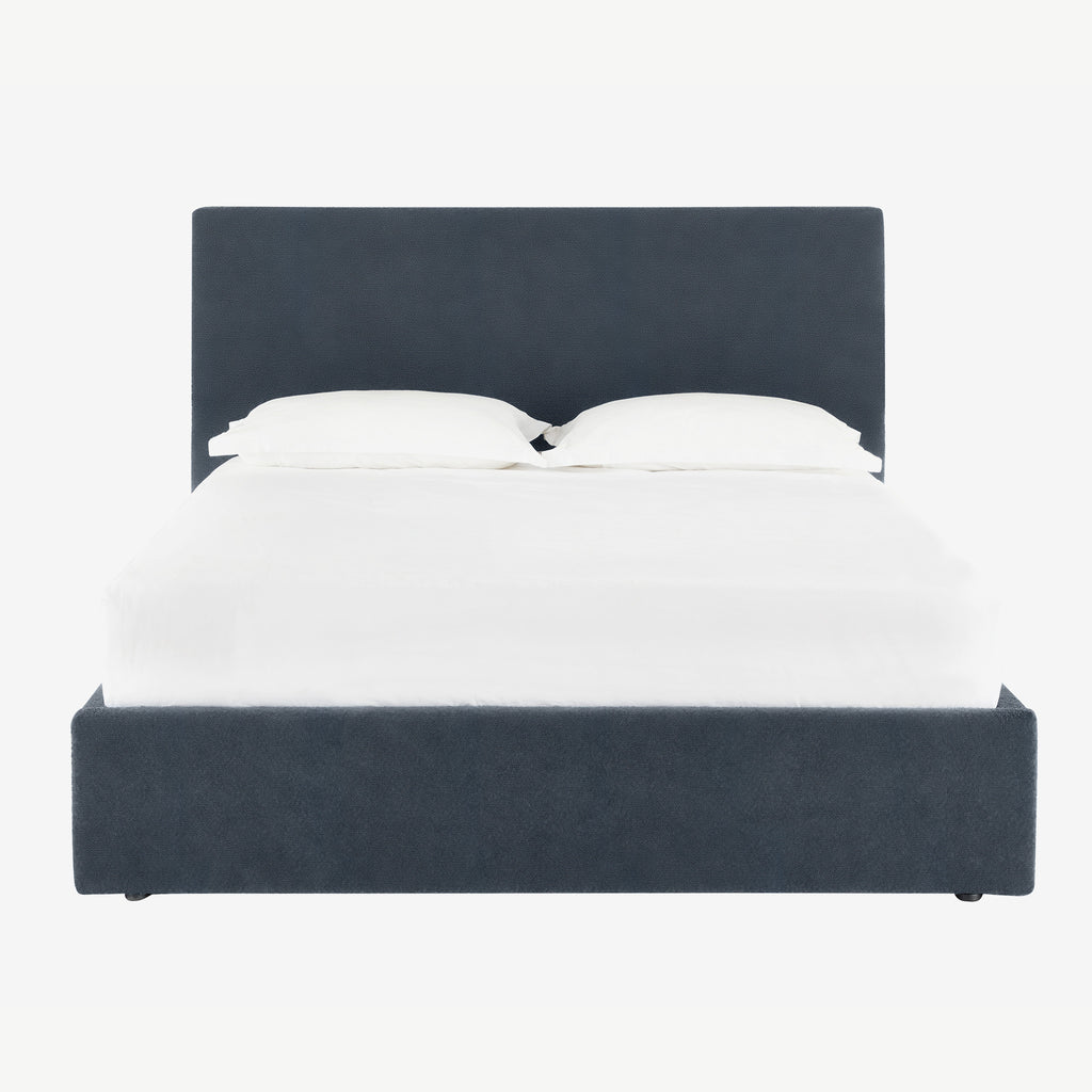 4' Ezra Ottoman Upholstered Bed Frame Navy