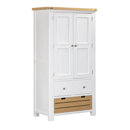 Mayfair Double Larder Cupboard - Oak/White