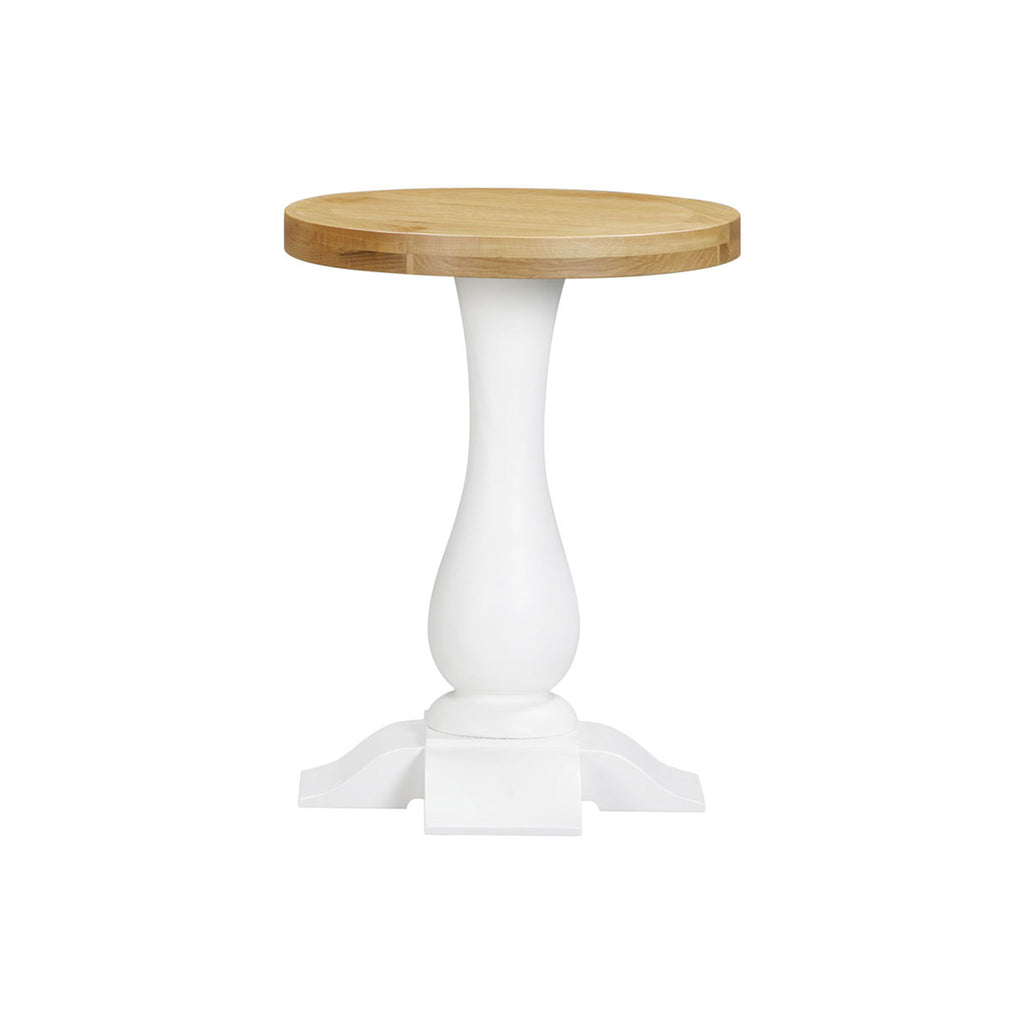 Mayfair Round Wine Table - Oak/White