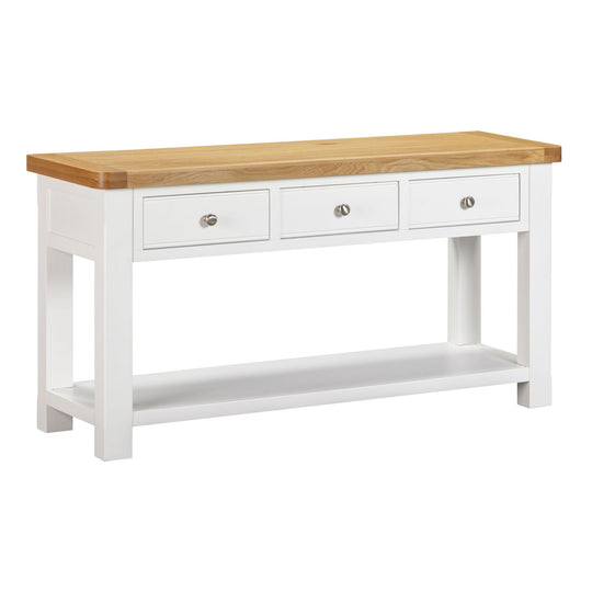 Mayfair Large Console Table - Oak/White