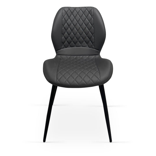 Lily Dining Chairs Dark Grey PU