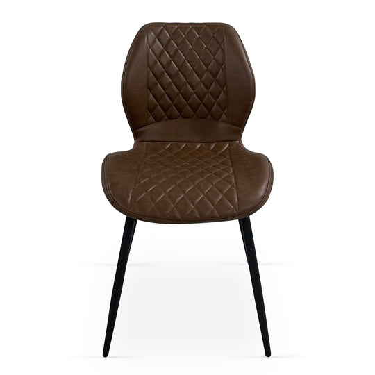 Lily Dining Chairs Brown PU
