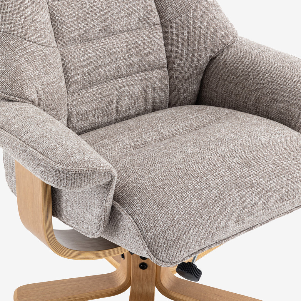 Leyton Swivel Recliner Chacha Oat