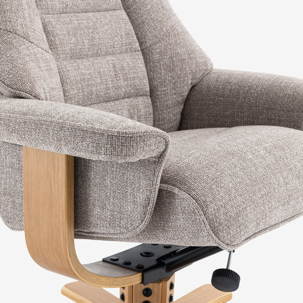 Leyton Swivel Recliner Chacha Oat