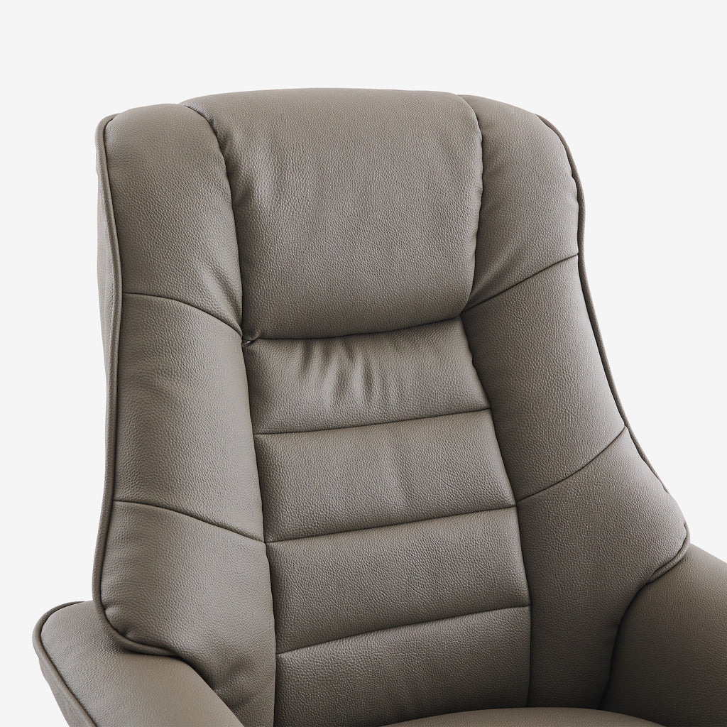 Leyton Swivel Recliner Grey Plush