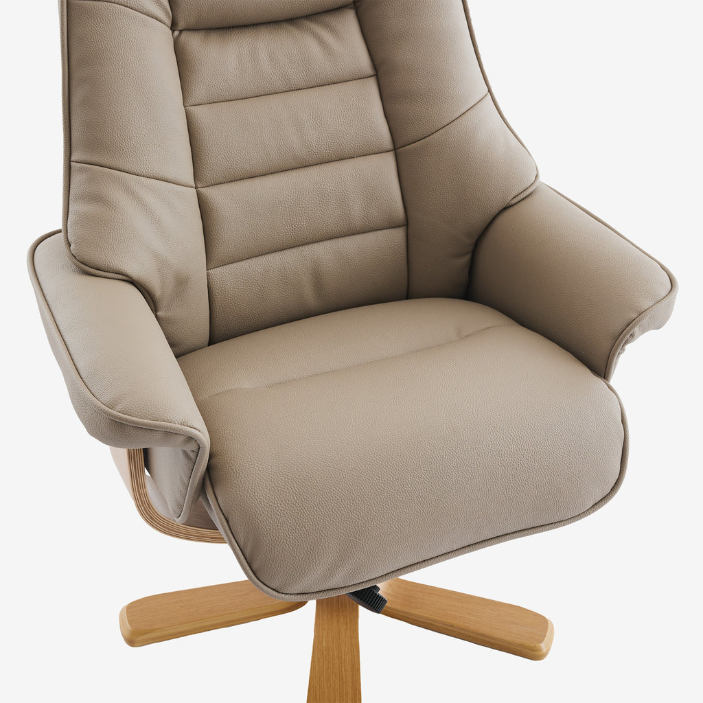 Leyton Swivel Recliner Pebble Plush