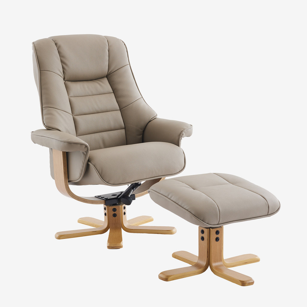 Leyton Swivel Recliner Pebble Plush