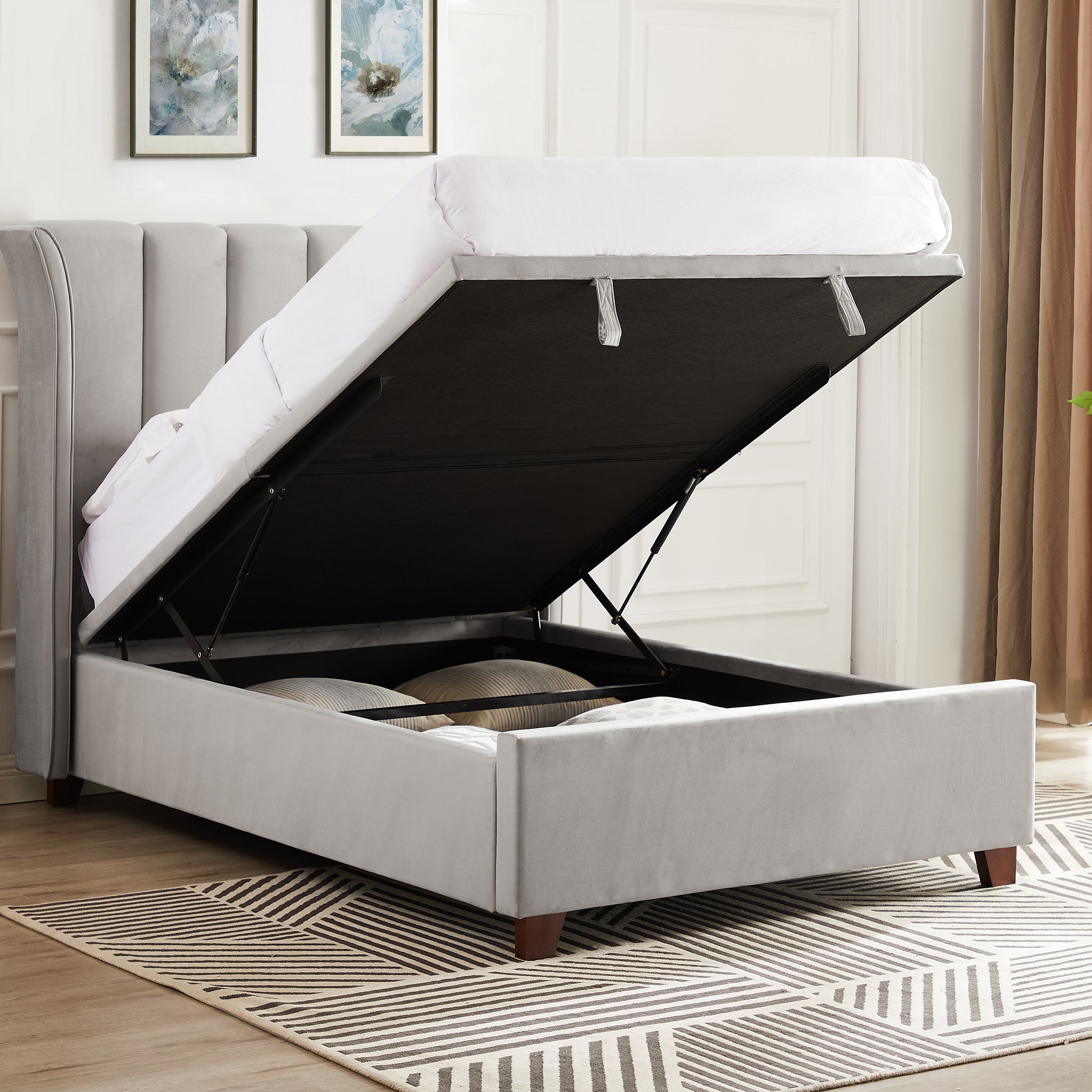 Mia floating ottoman bed frame discount