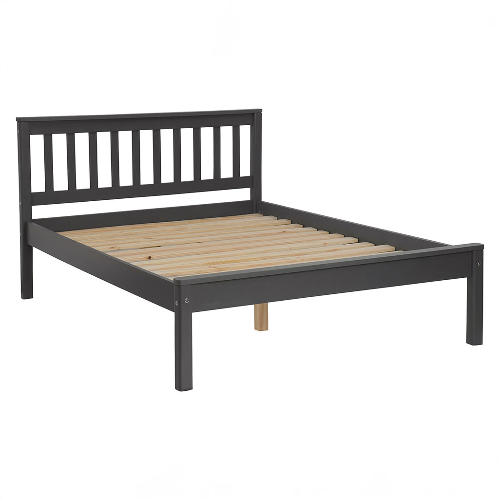 4'6 Rose Wooden Beds - Grey