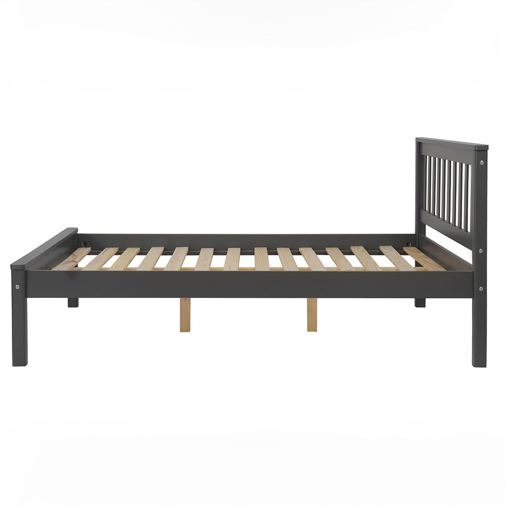 4'6 Rose Wooden Beds - Grey