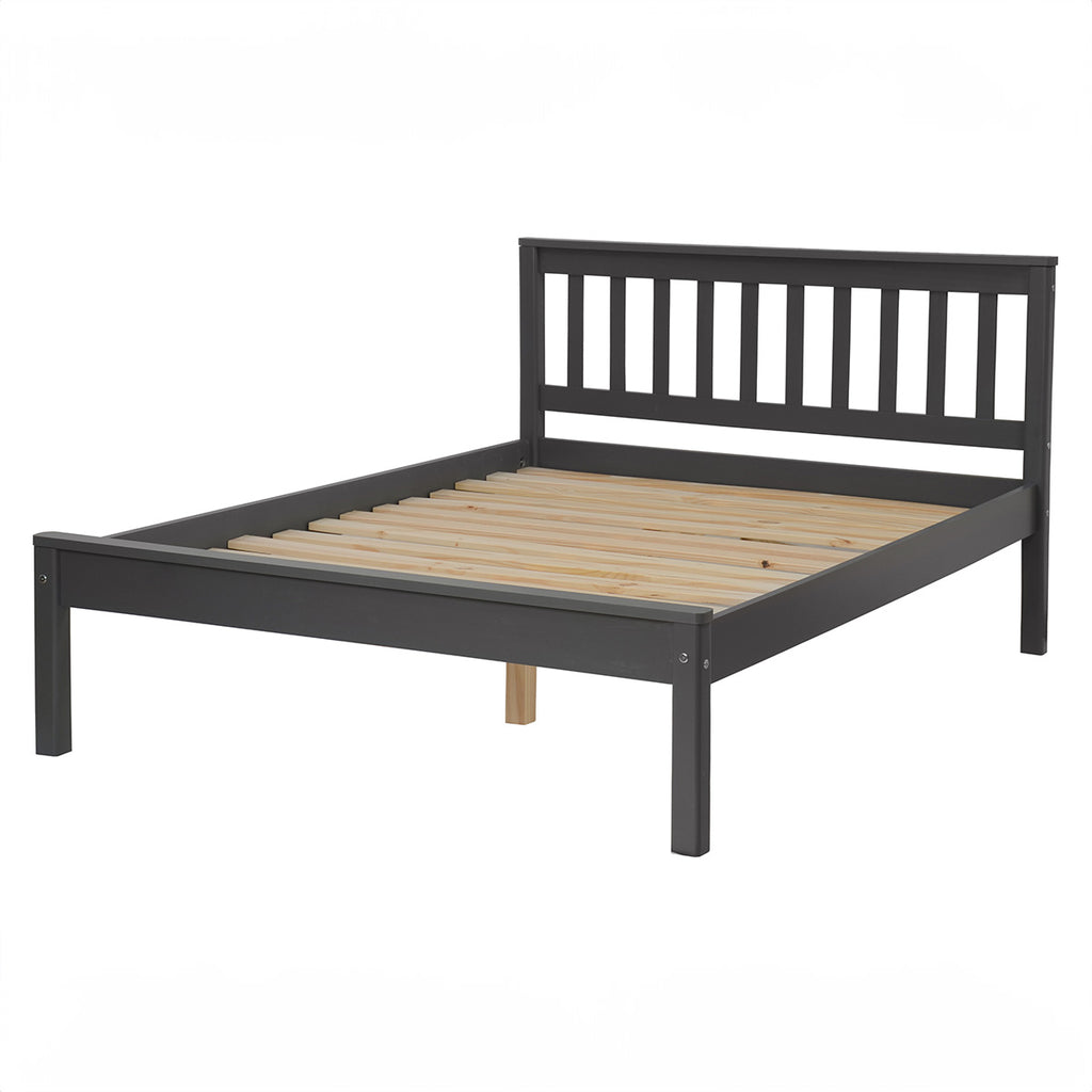 4'6 Rose Wooden Beds - Grey