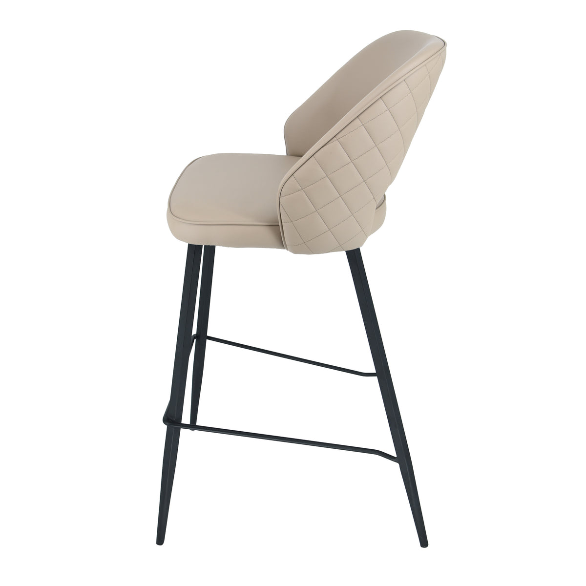 Sutton Bar Stool Mink PU Medium Height | Moffett & Sons