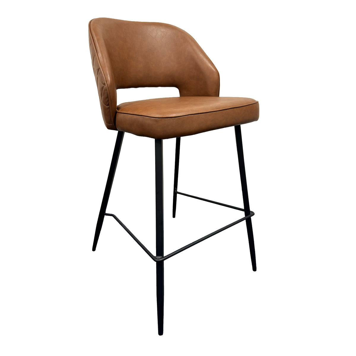 Sutton Bar Sutton Bar Stool Tan PU Medium Height | Moffett & Sons