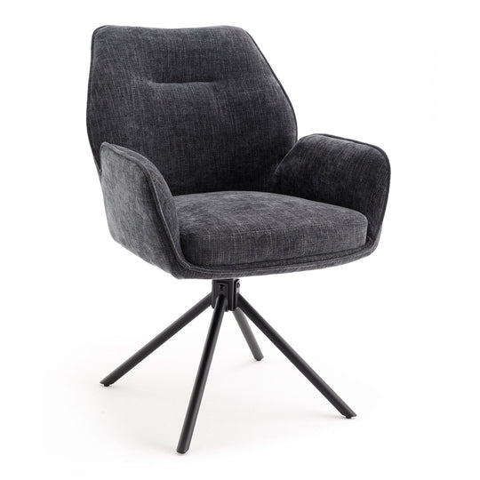 Treviso Dining Chair Grey Velvet