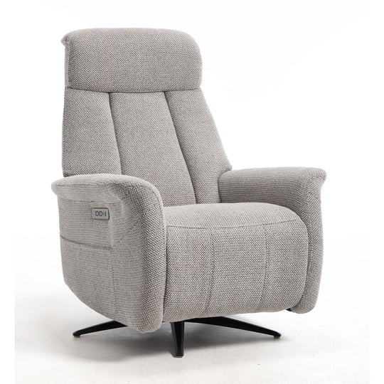 Hetty Swivel Recliner Grey Fabric