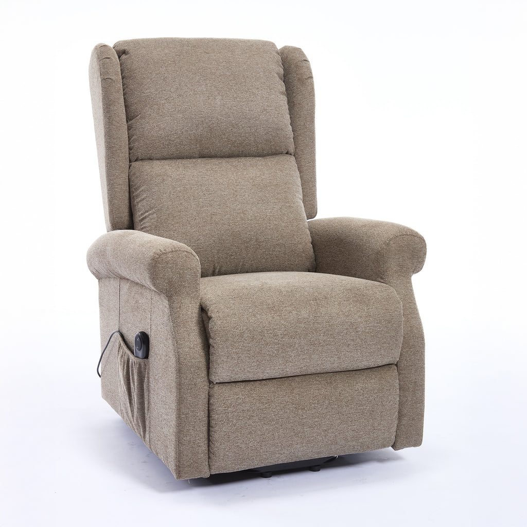 Denton Lift Tilt Chair Brown Fabric