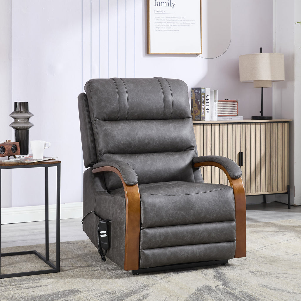 Eastbourne Lift Tilt Chair Charcoal Grey PU