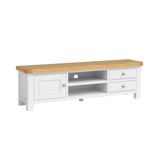Mayfair Large TV Unit - Oak/White