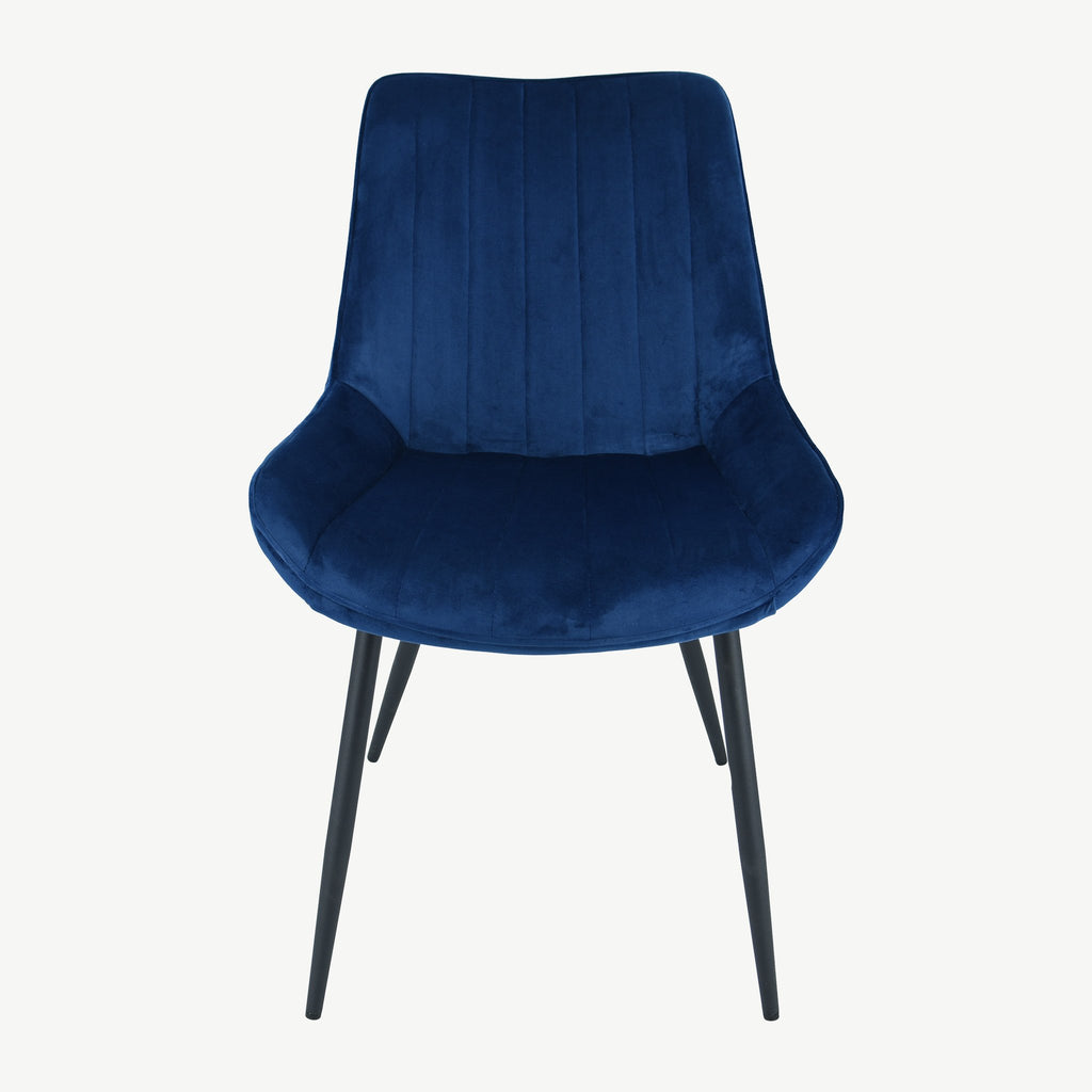 Anglia Dining Chairs Navy Velvet