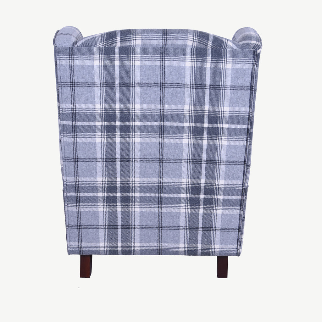 Buxton Armchair Dove Grey Check