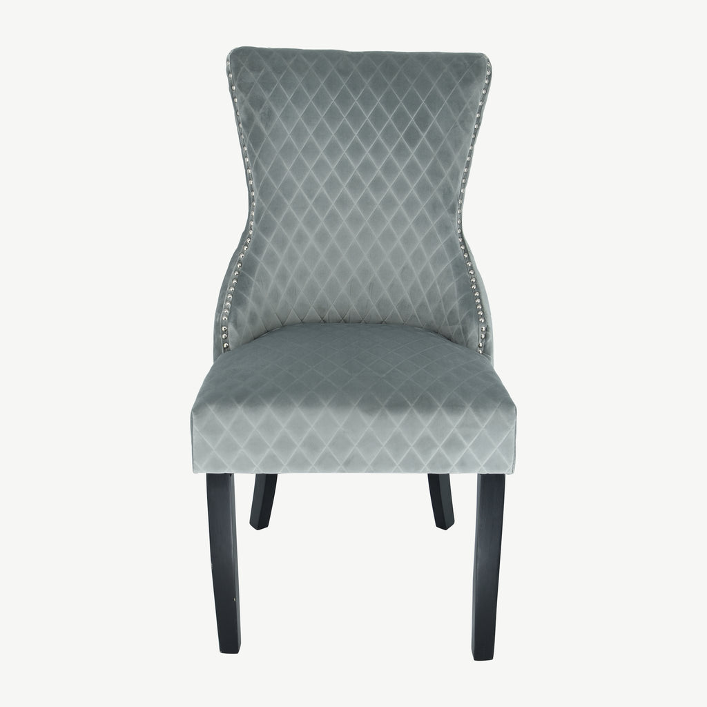 Danby Dining Chairs Grey Velvet