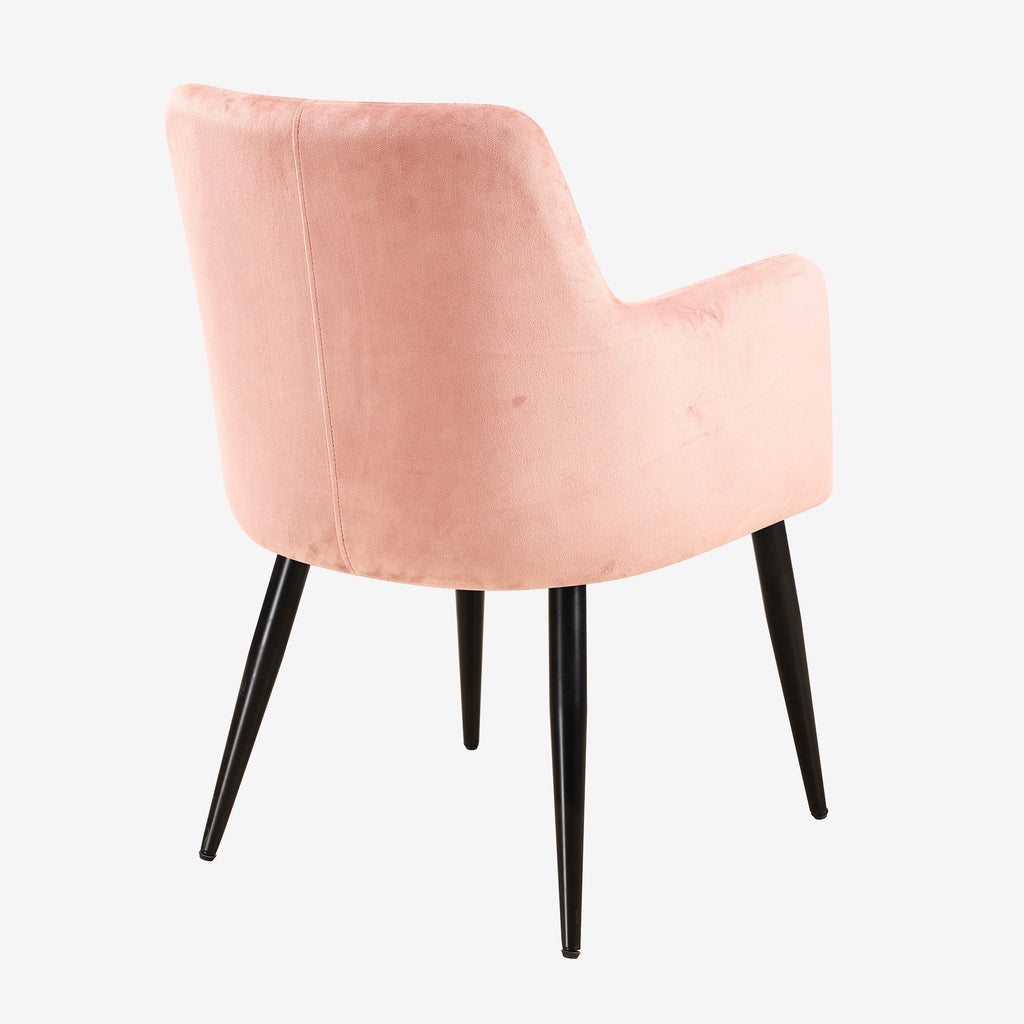 Set of 2 Larsen Dining Chairs Pink Velvet