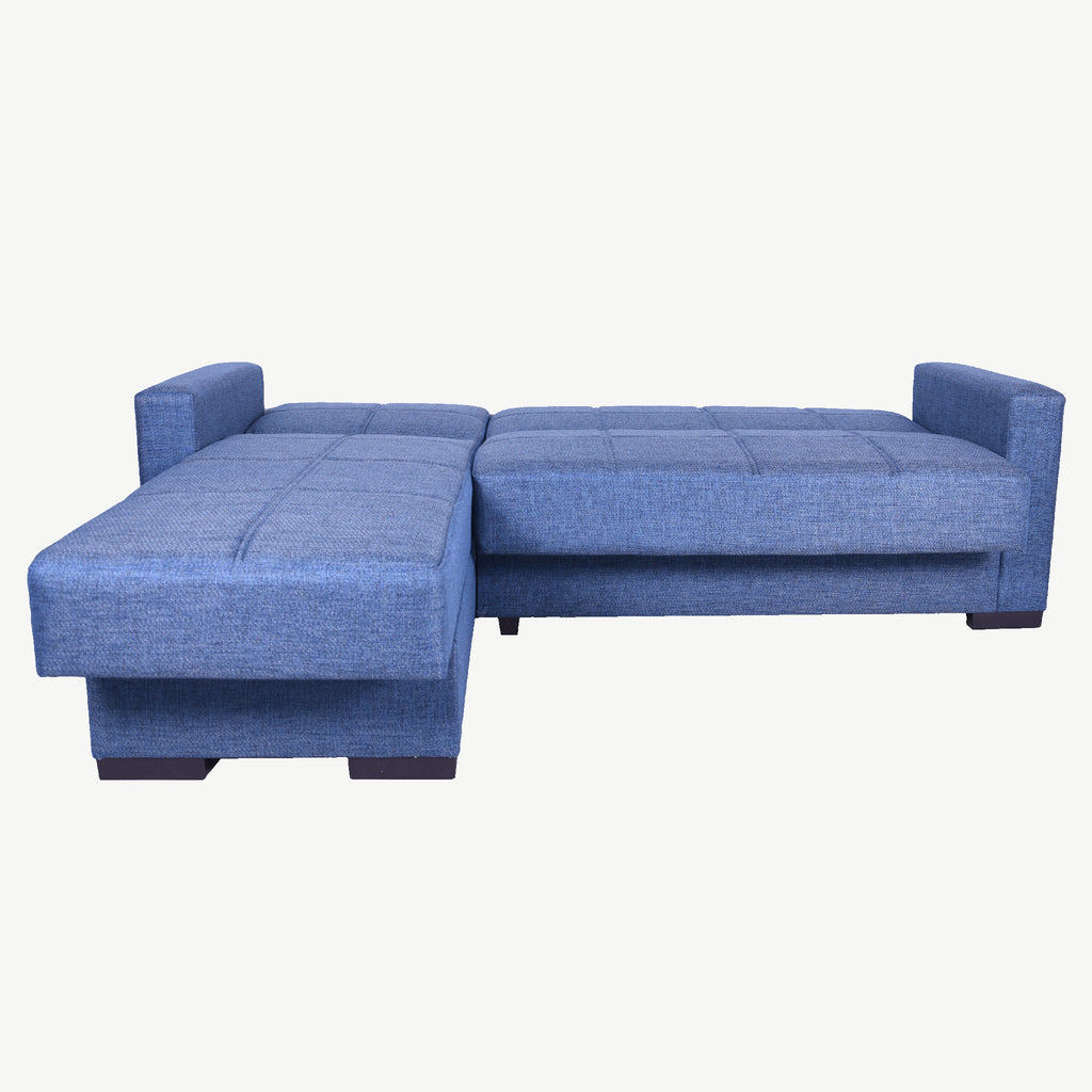 Merlin Sofa Bed in Blue Chenille