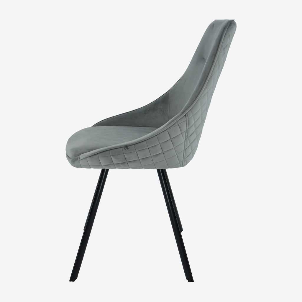 Ollie Swivel Dining Chairs Grey