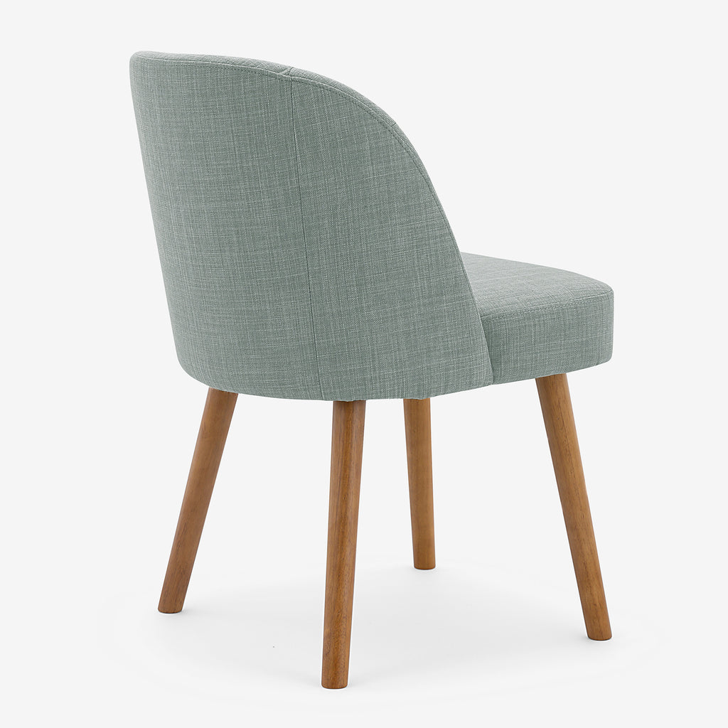 Petra Dining Chair Grey with Walnut Leg